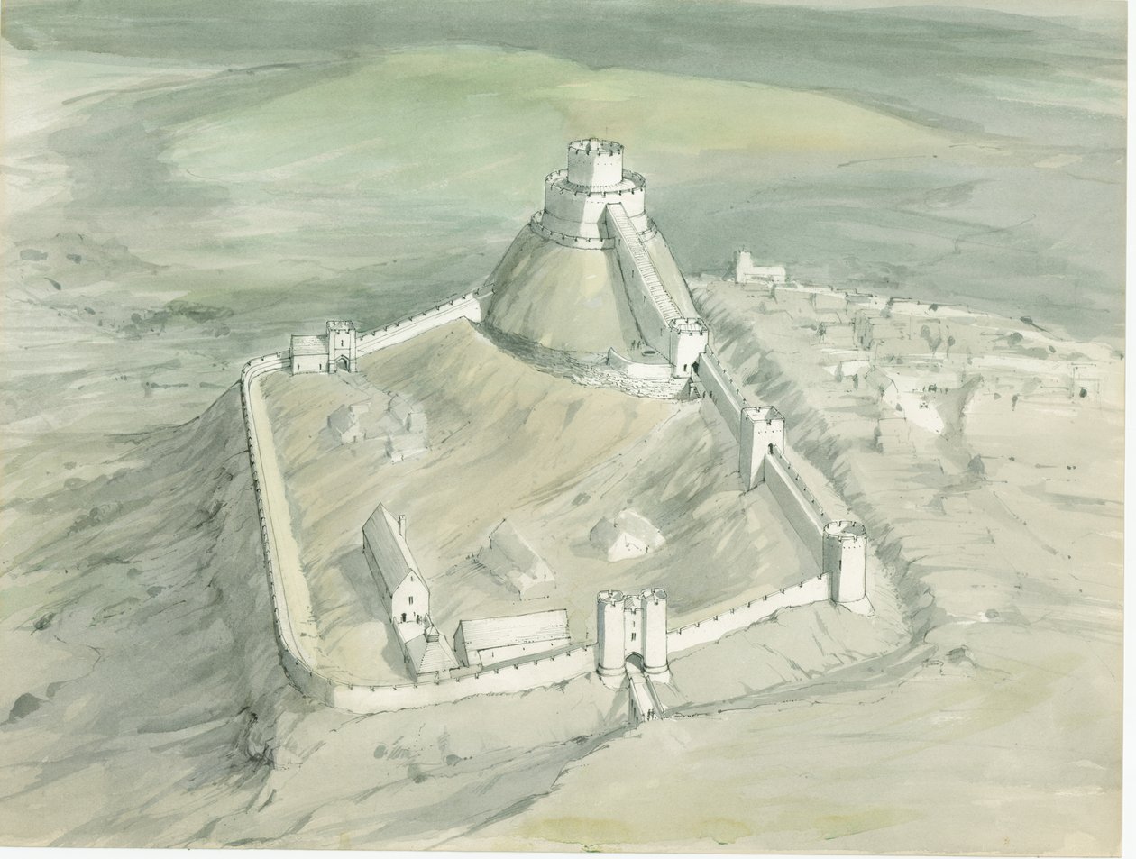 Launceston Castle, Weston Road, Launceston, Cornwall von Terry Ball