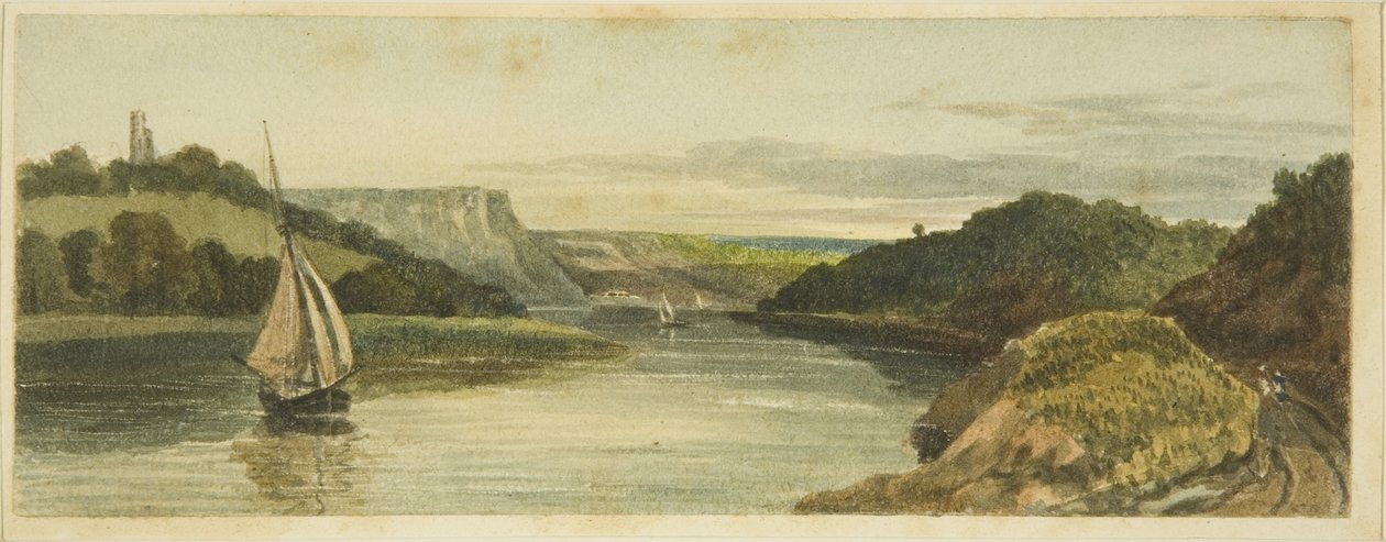 Der Avon unterhalb der Sea Walls, ca. 1820 von The Rev. John Eagles