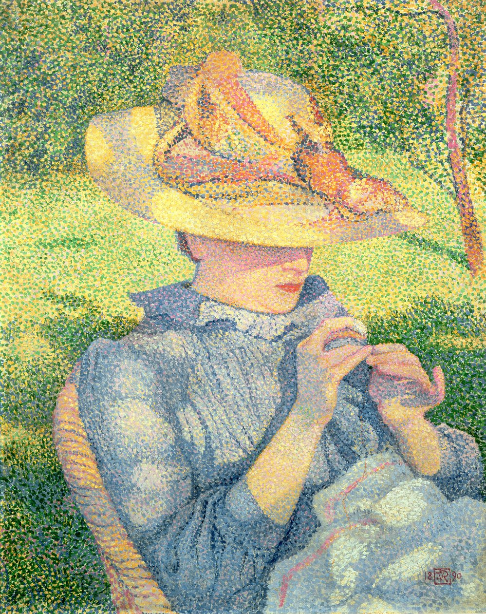 Der Strohhut, 1890 von Théo van Rysselberghe