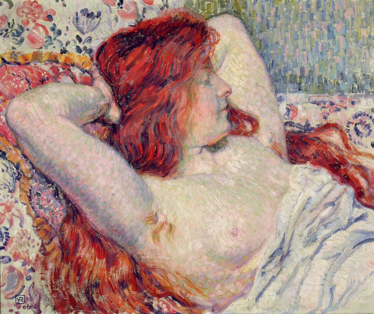 Frau mit roten Haaren von Théo van Rysselberghe