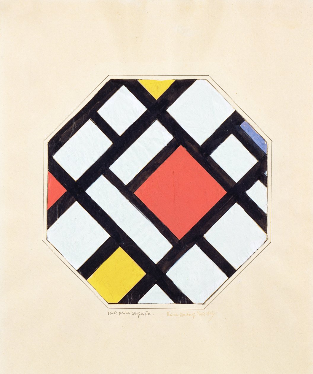 Studie für eine Komposition, 1923 von Theo van Doesburg