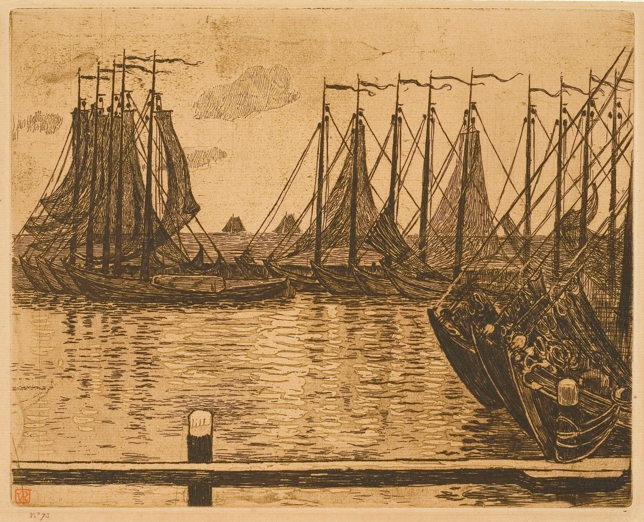Volendam (Niederlande), Boote auf Reede von Théo van Rysselberghe