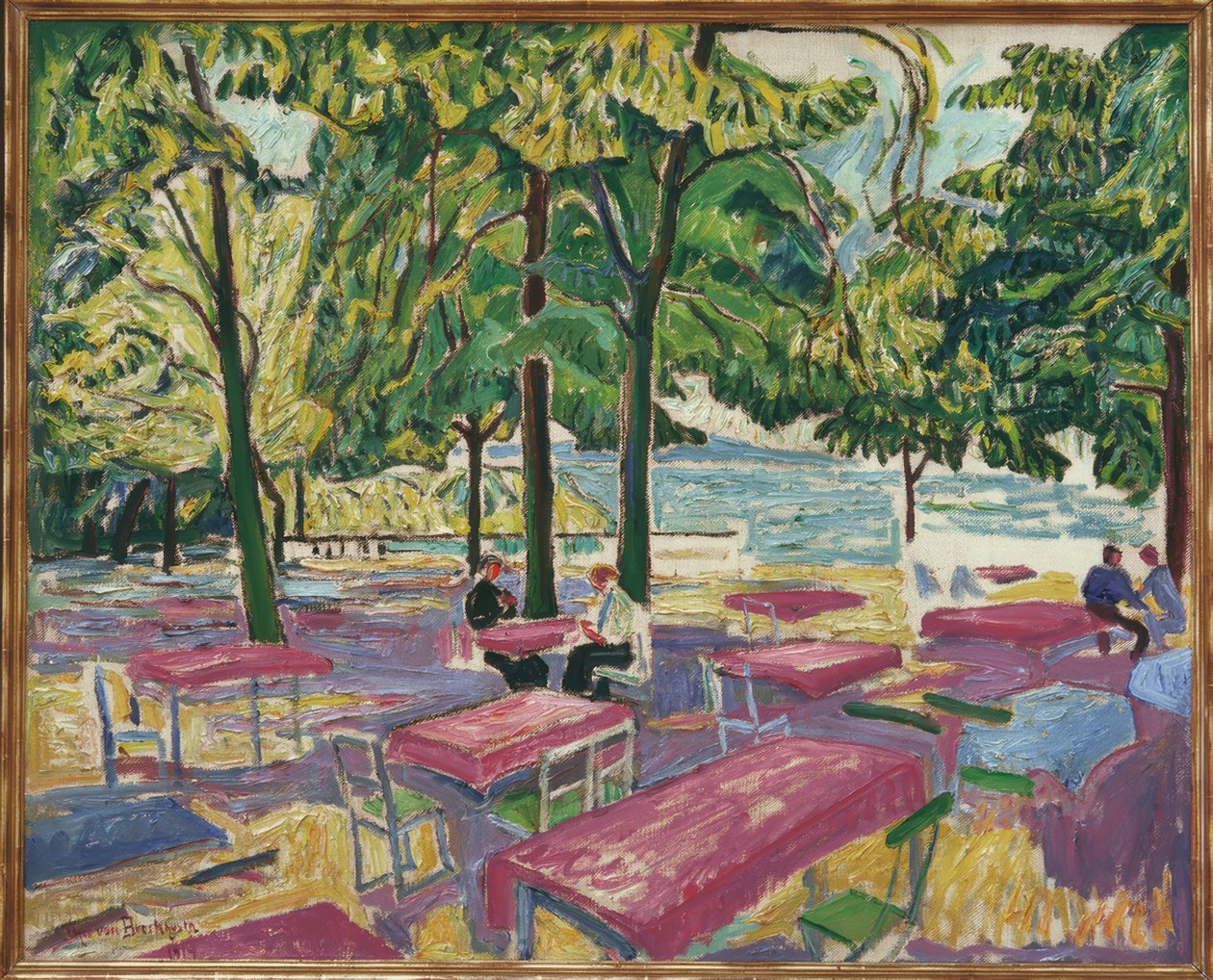 Wirtshausgarten Baumgartenbrück von Theo von Brockhusen