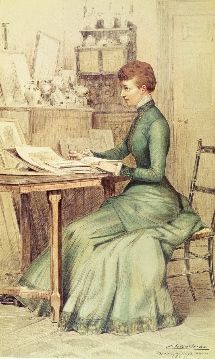 HRH Die Prinzessin von Wales (später Königin Alexandra) im Marlborough House, aus Vanity Fair, 1882 von Theobald Chartran
