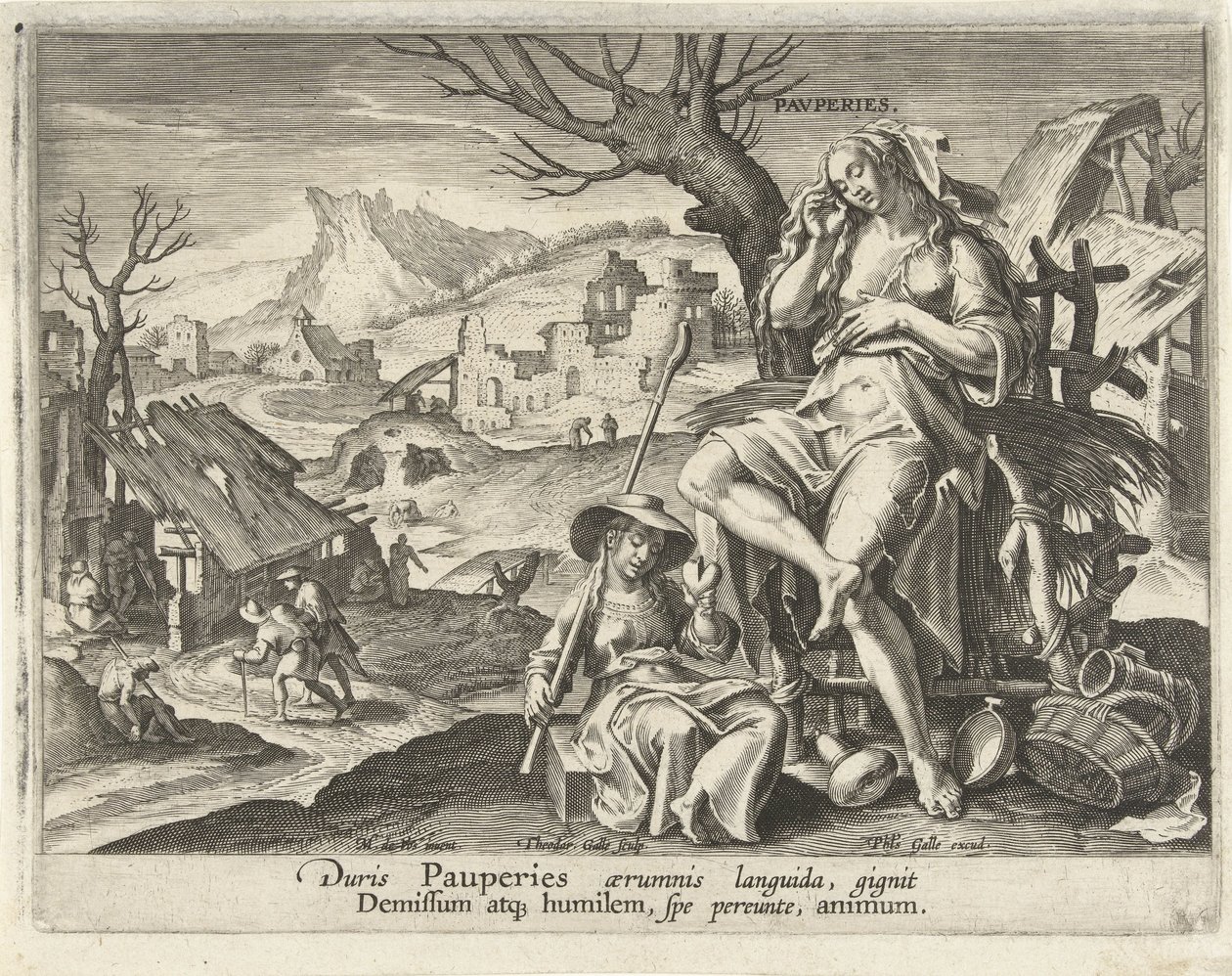 Armut bringt Demut hervor (Kringloop van het menselijk handelen) von Theodoor Galle
