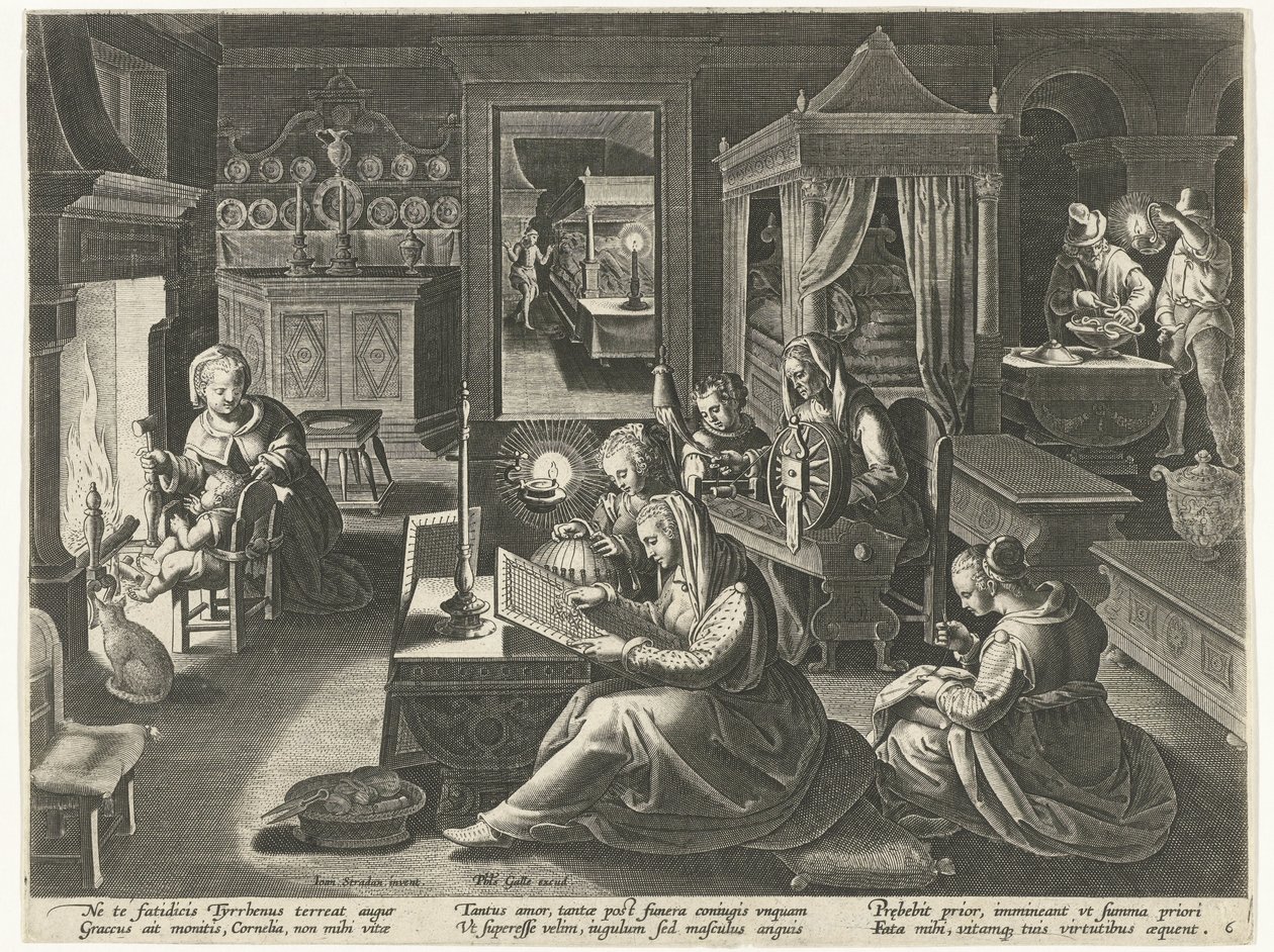 Cornelia, die tugendhafte Mutter der Gracchi von Theodoor Galle