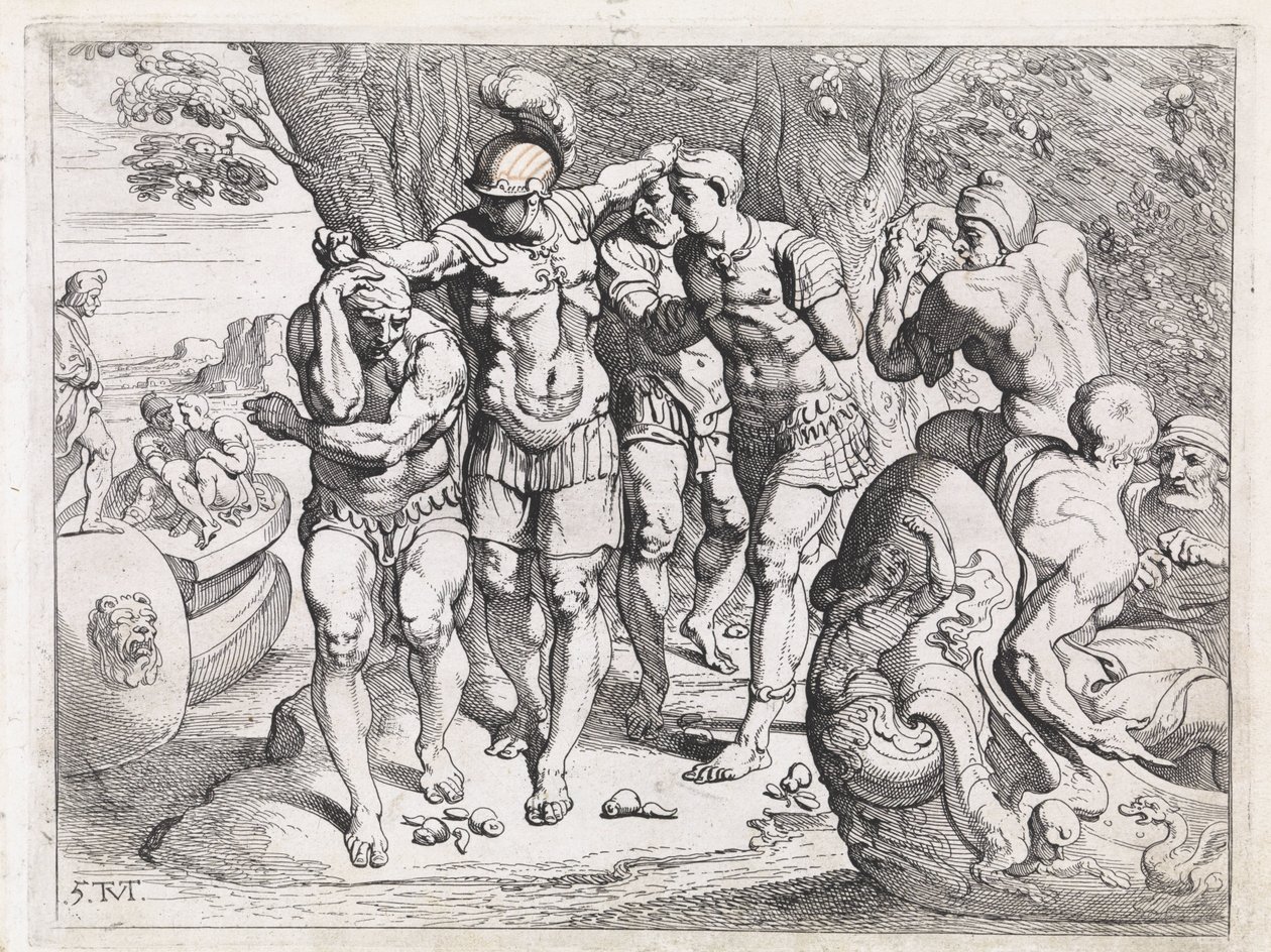 Odysseus im Land der Lotosesser (Die Werke des Odysseus) von Theodoor van Thulden