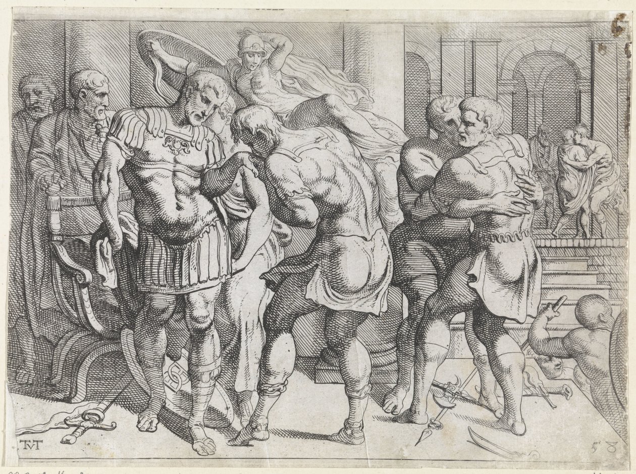 Versöhnung zwischen Odysseus und den ithakischen Rebellen von Theodoor van Thulden