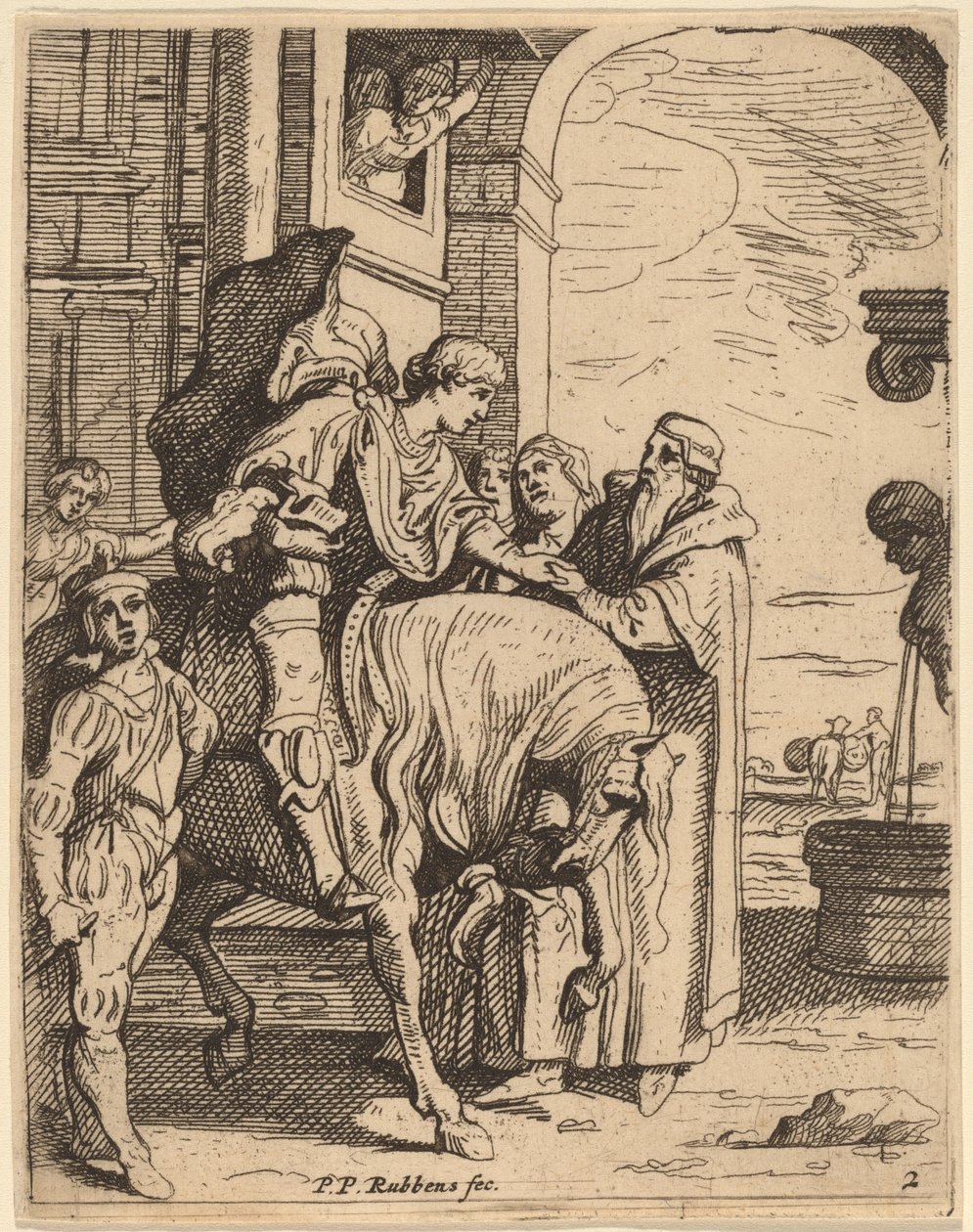 Der verlorene Sohn verabschiedet sich von seinem Vater von Theodoor van Thulden after Sir Peter Paul Rubens