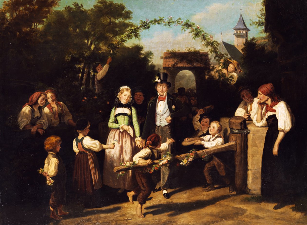 Empfang des Hochzeitspaares von Theodor Schüz