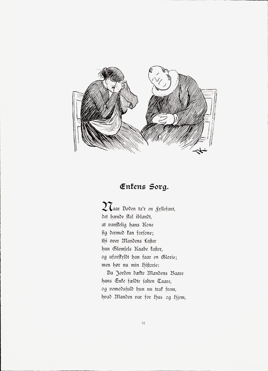 Illustration aus dem Buch Historier von Peter Munthe, veröffentlicht von Dybwad (Norwegen, 1896) von Theodor Kittelsen