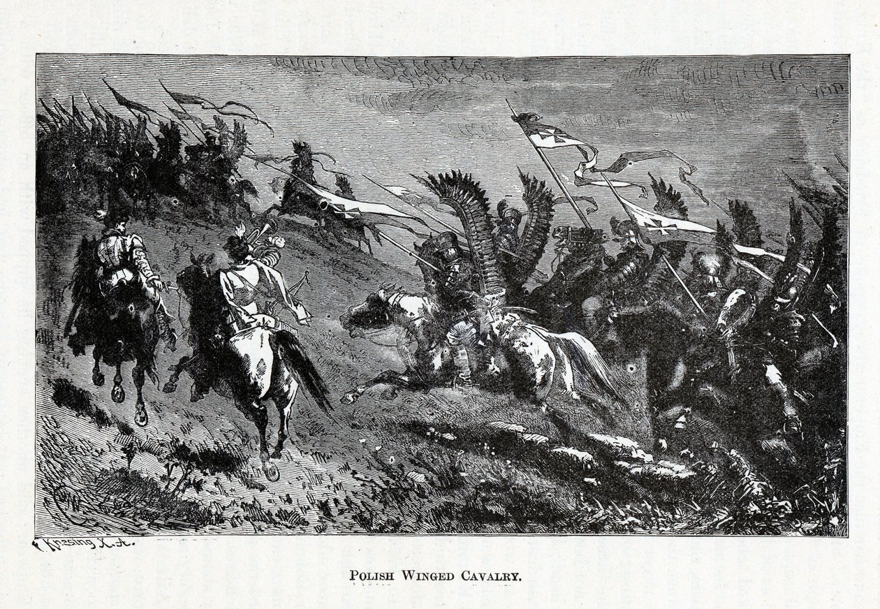 Polnische geflügelte Kavallerie, 1882 von Theodor Knesing