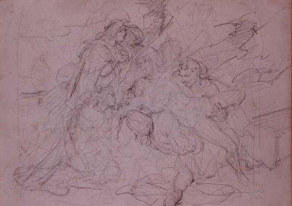 Abnahme vom Kreuz (Zeichnung) von Theodore (attr. to) Gericault