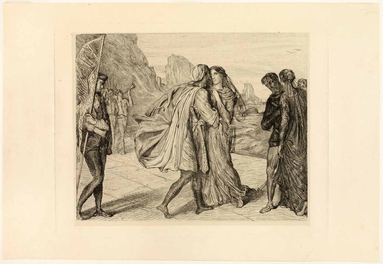 O Mein Schöner Krieger!, Platte fünf aus Othello von Théodore Chassériau