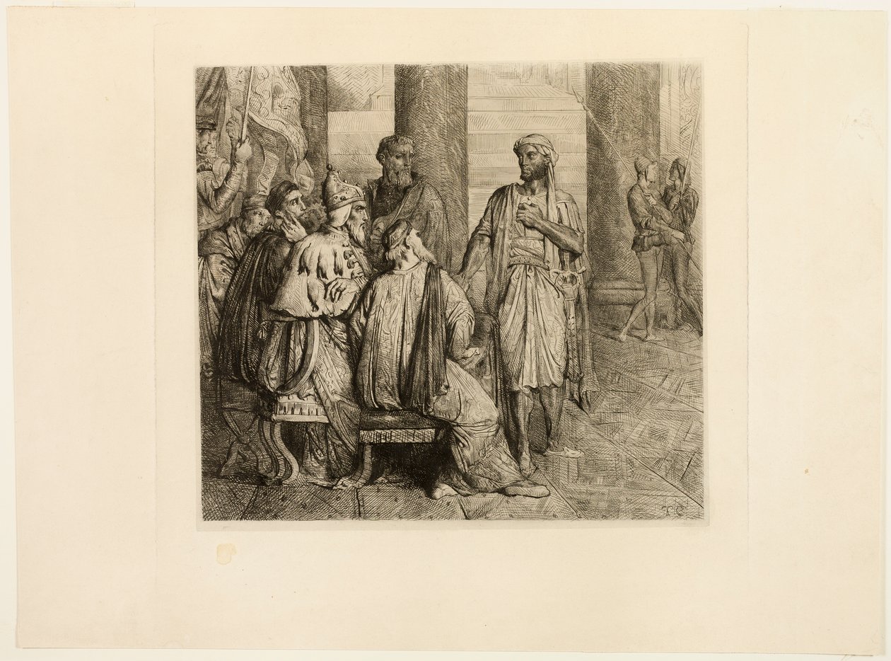 Sie liebte mich wegen der Gefahren, Platte drei aus Othello von Théodore Chassériau