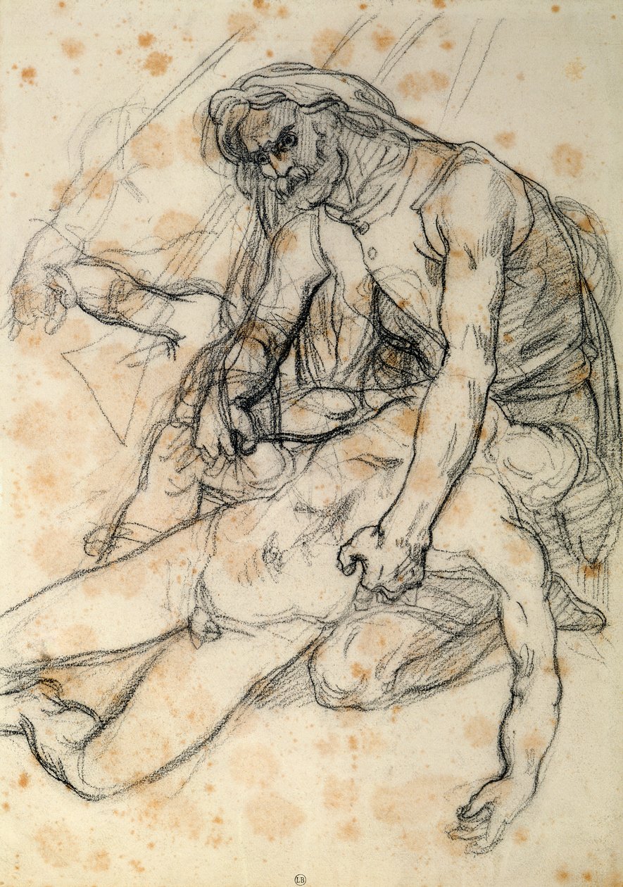 Ein Vater hält den Körper seines Sohnes von Theodore Gericault