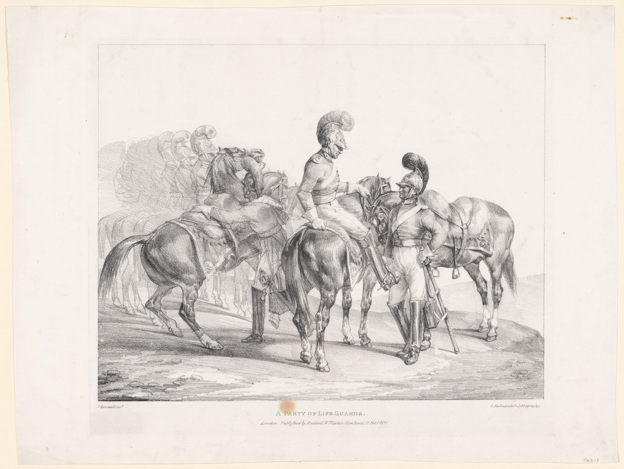 Eine Gruppe von Leibwächtern von Theodore Gericault