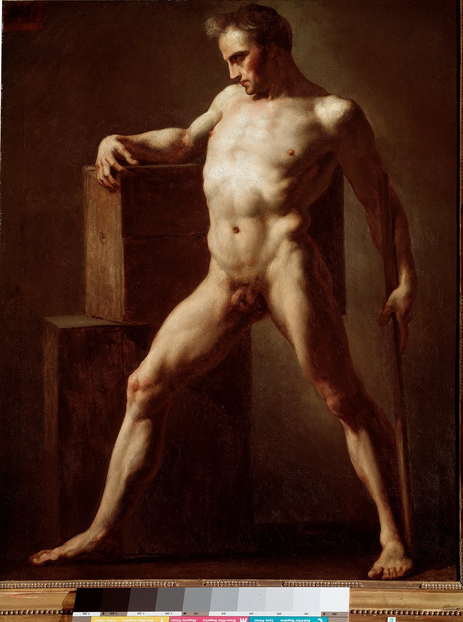 Akademie. Akademische Studie des nackten Körpers. Gemälde von Jean Louis Theodore Gericault (1791-1824) 1808-1812. Rouen, Musée des Beaux Arts von Theodore Gericault