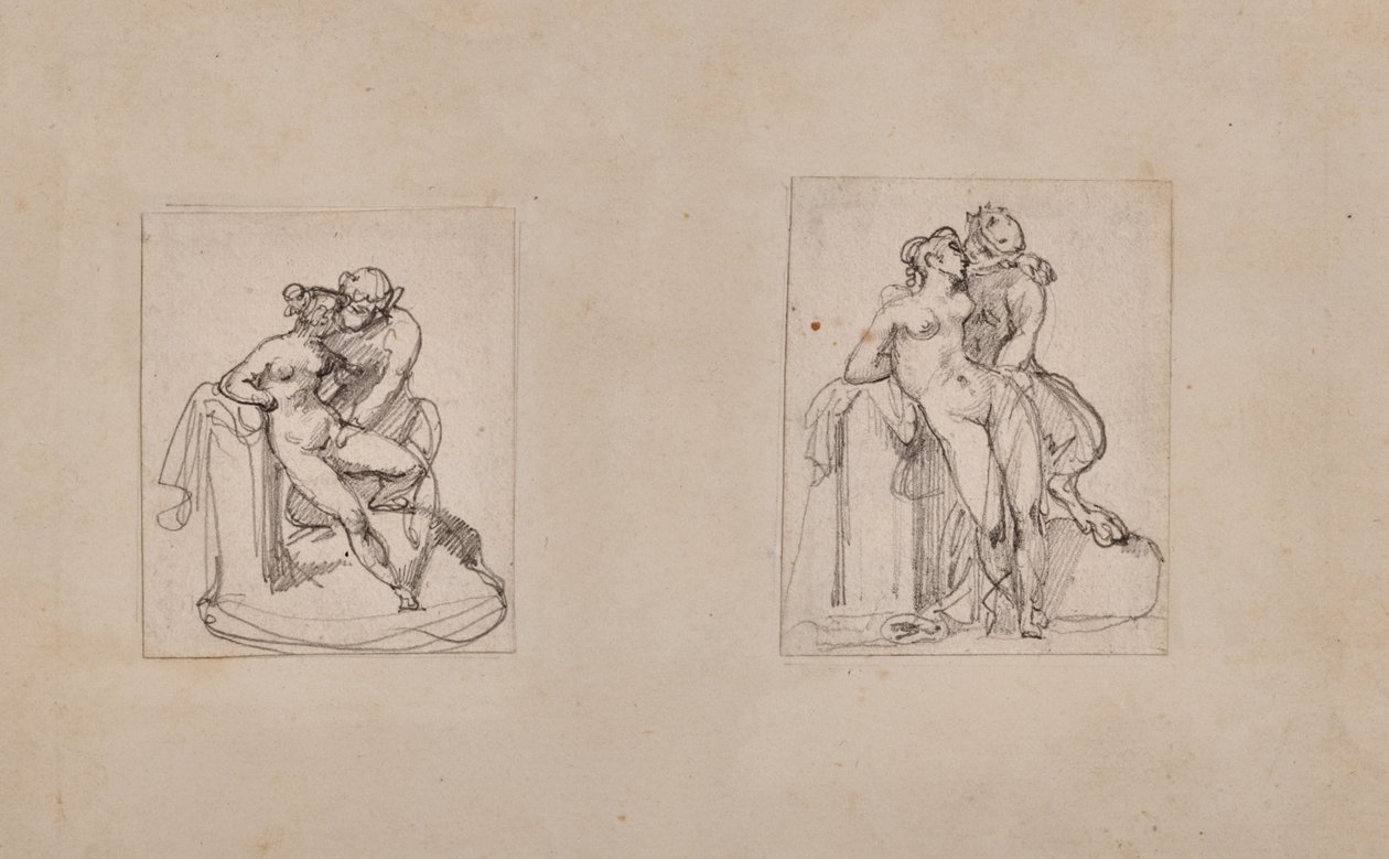 Antiope von Jupiter in Gestalt eines Satyrs geraubt von Theodore Gericault