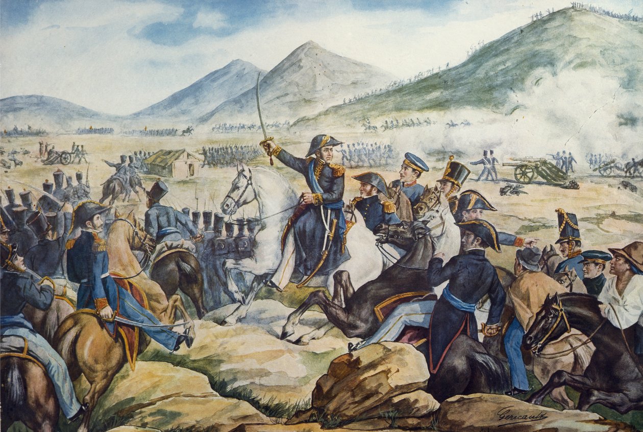 Argentinischer General Jose de San Martin in der Schlacht von Chacabuco, 12. Februar von Theodore Gericault