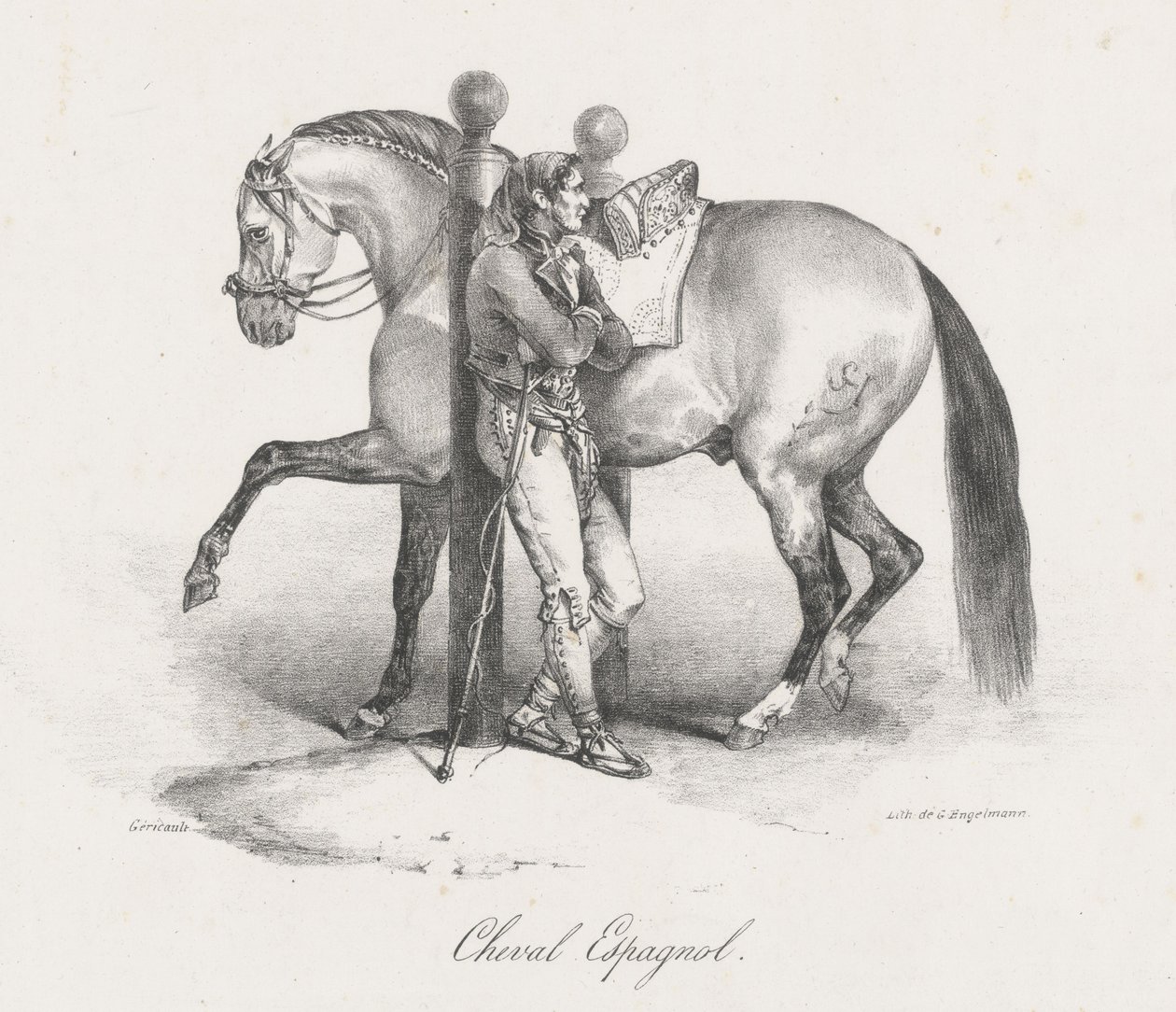 Spanisches Pferd von Theodore Gericault