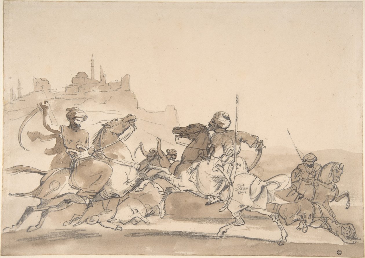 Kampf orientalischer Reiter von Theodore Gericault
