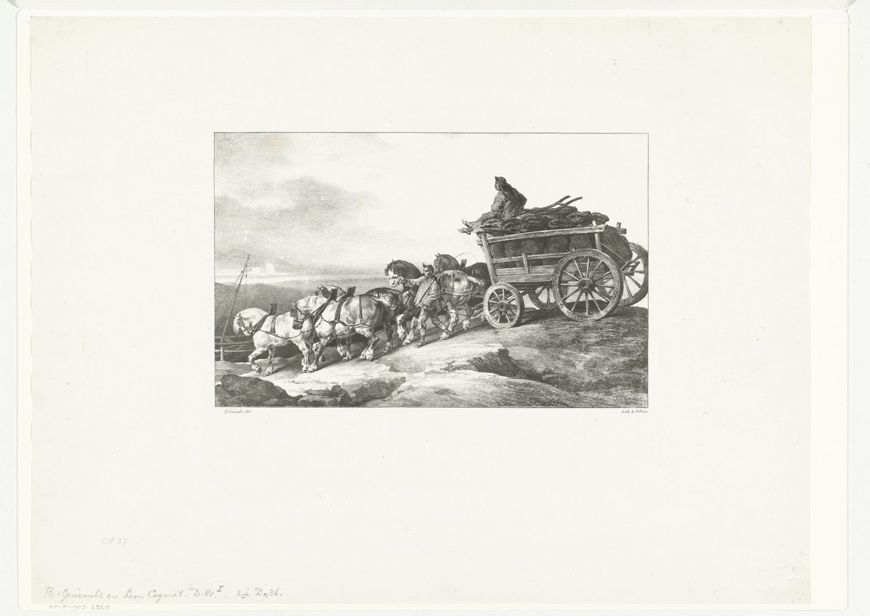Der Kohlenwagen von Theodore Gericault