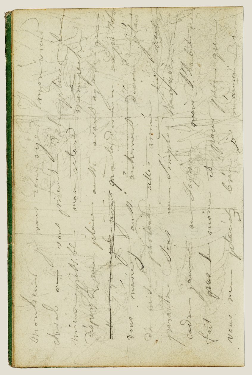 Entwurf eines Briefes von Theodore Gericault