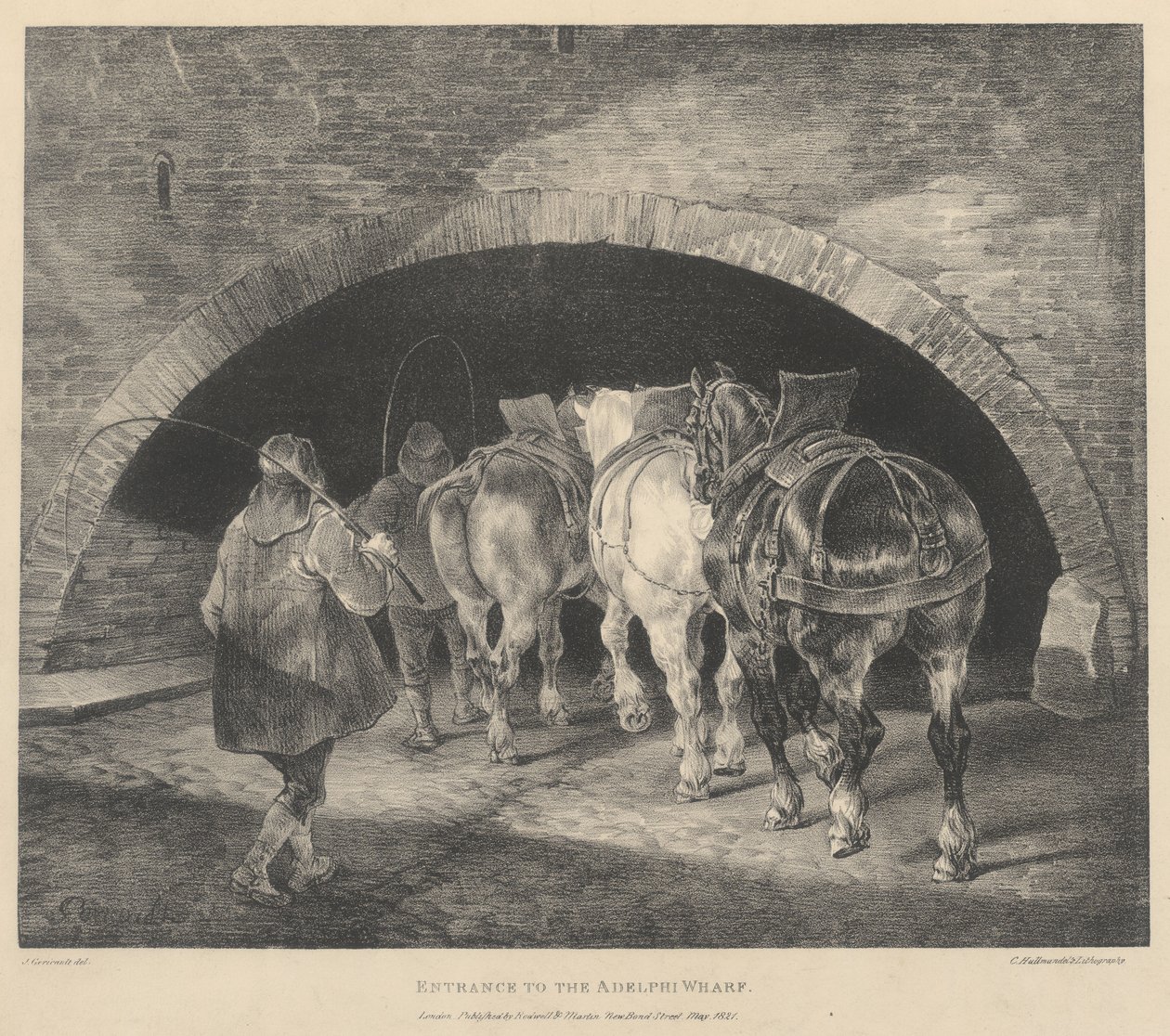 Eingang zum Adelphi Wharf von Theodore Gericault