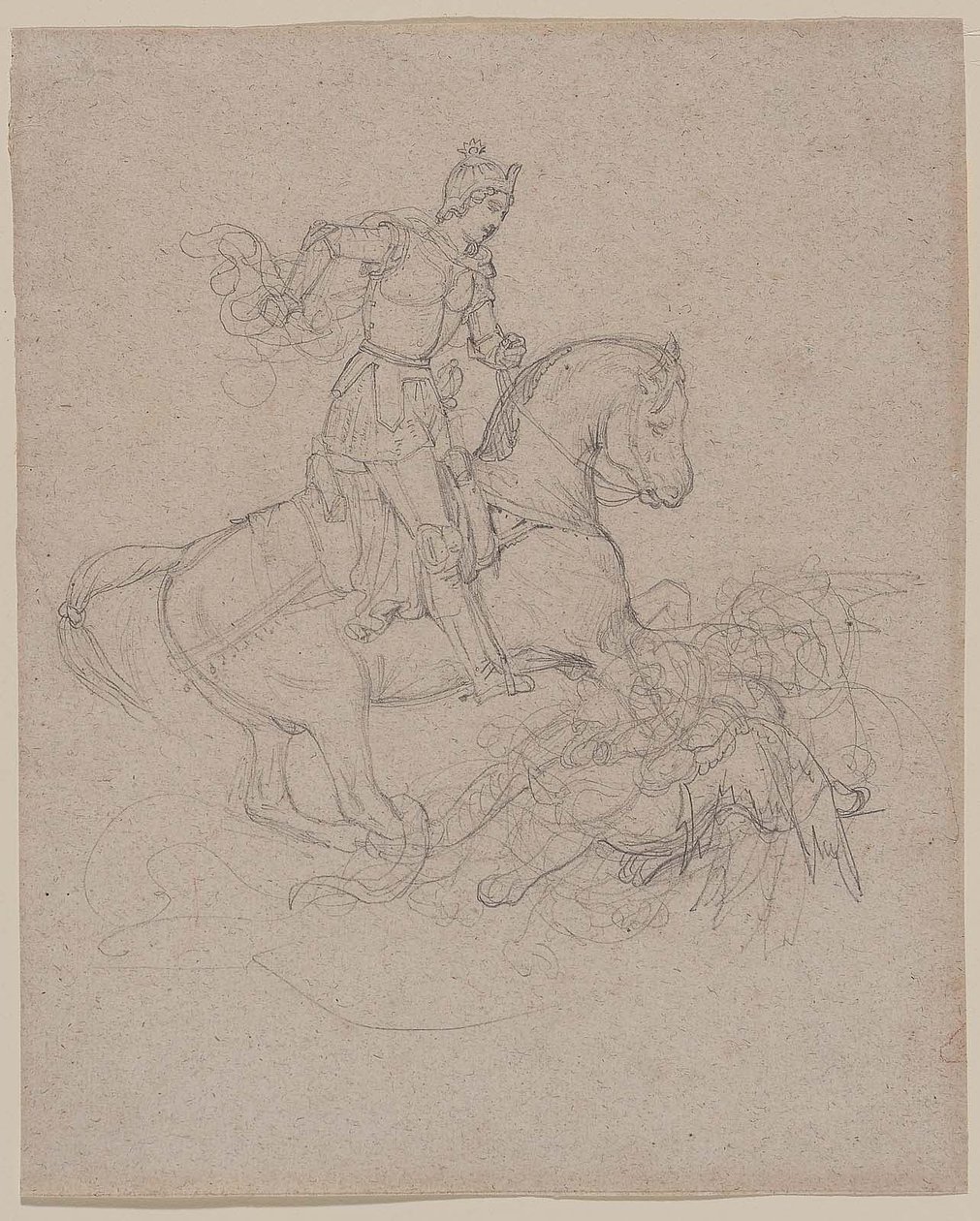Sankt Georg und der Drache, 1816–17 von Theodore Gericault