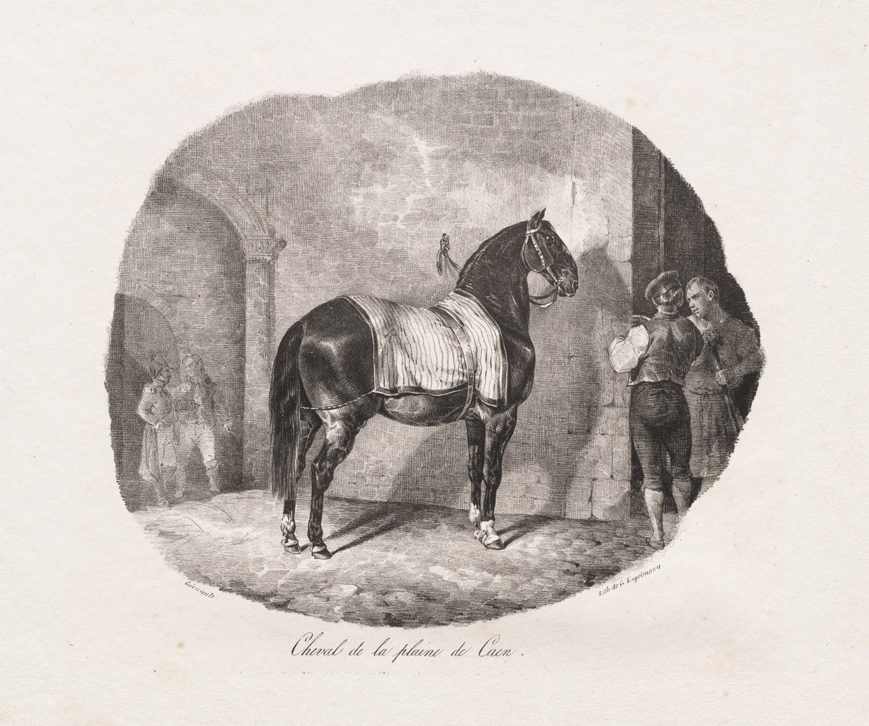 Lithographierte Studien von Pferden: Pl. 7, Pferd von der Ebene von Caen von Theodore Gericault