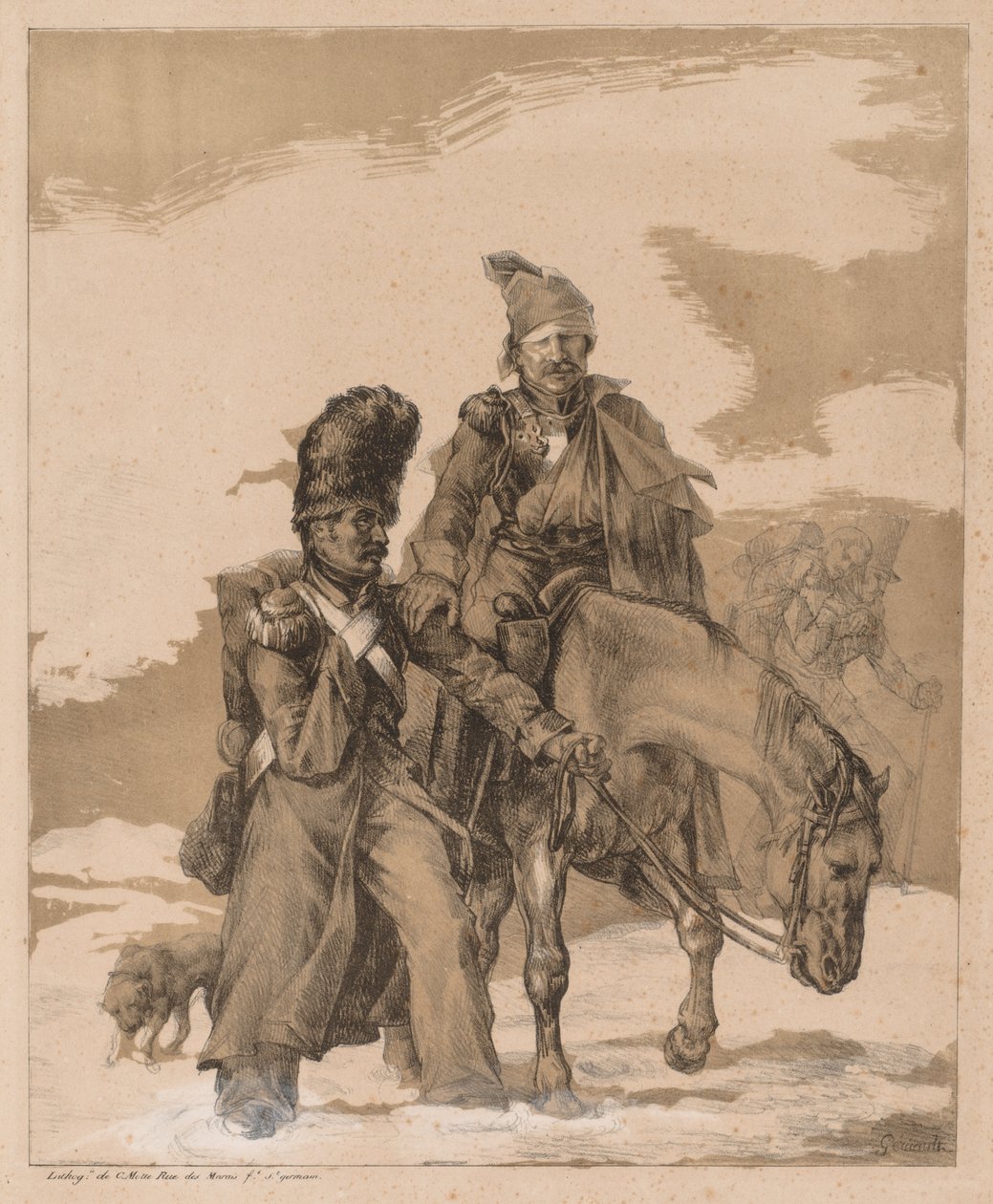 Rückkehr aus Russland, ca. 1818 von Theodore Gericault