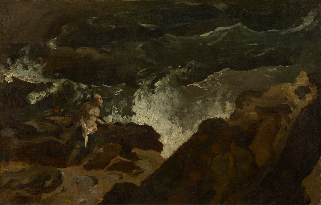 Schiffbruch am Strand (Der Sturm) von Theodore Gericault