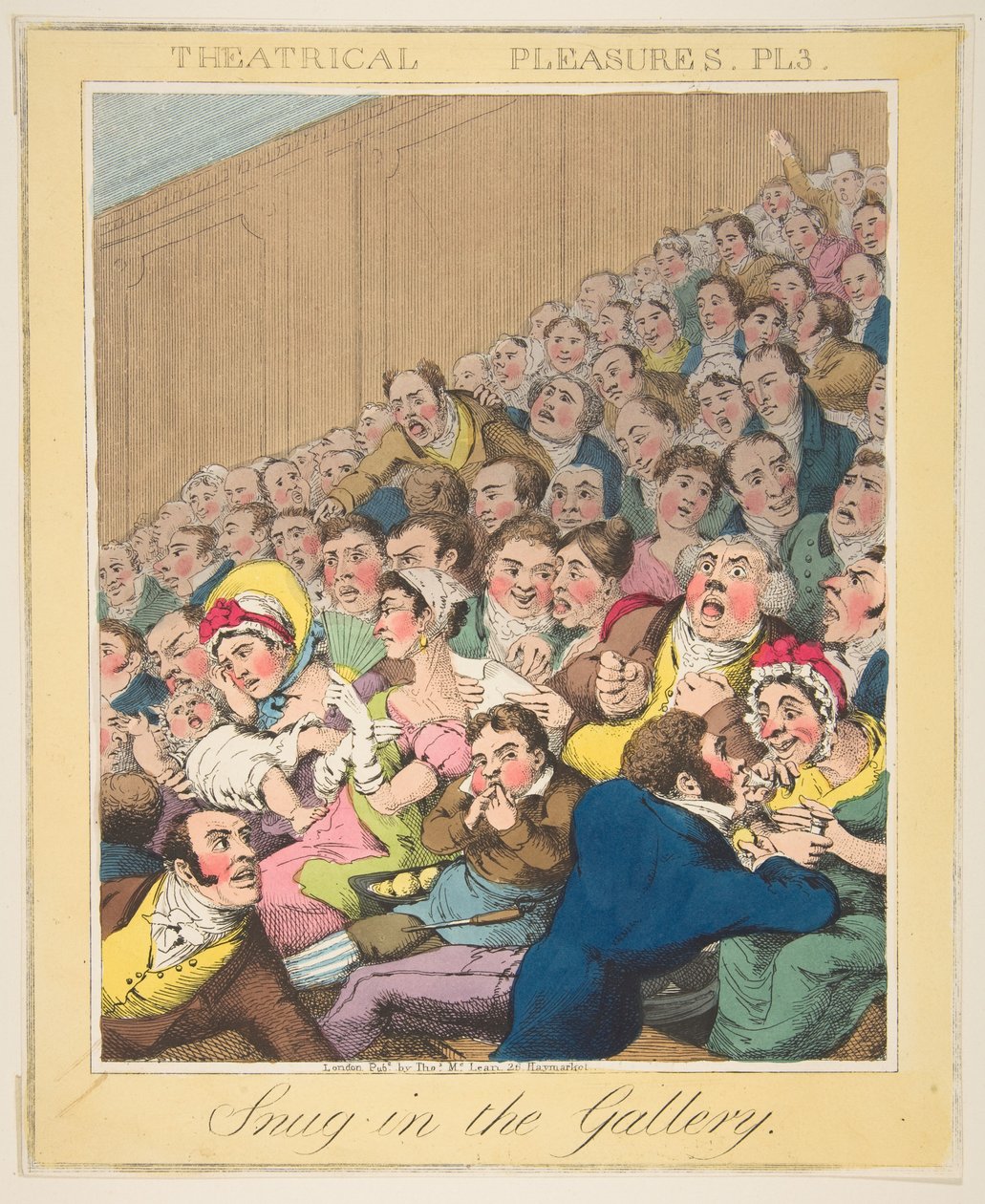 Theatervergnügen, Gemütlich in der Galerie, Tafel 3, ca. 1835 von Theodore Lane