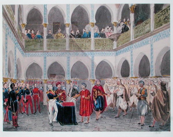 Investitur des Bey von Algier durch Graf Bertrand Clausel (1772-1842) 1835 von Theodore Leblanc