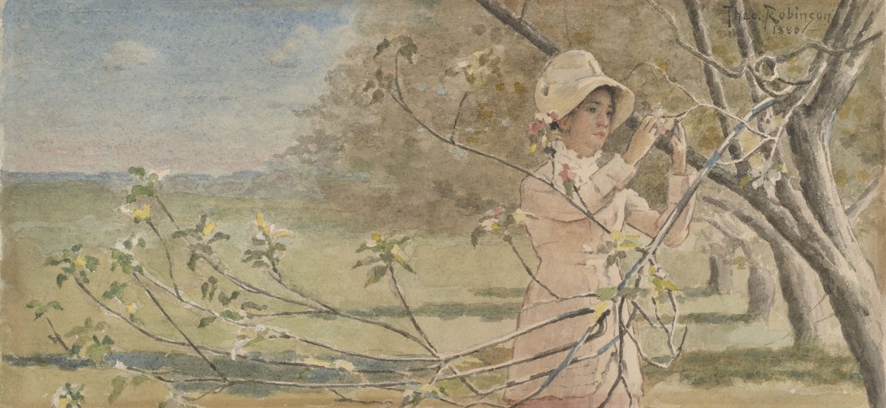 Unter grünen Apfelzweigen von Theodore Robinson
