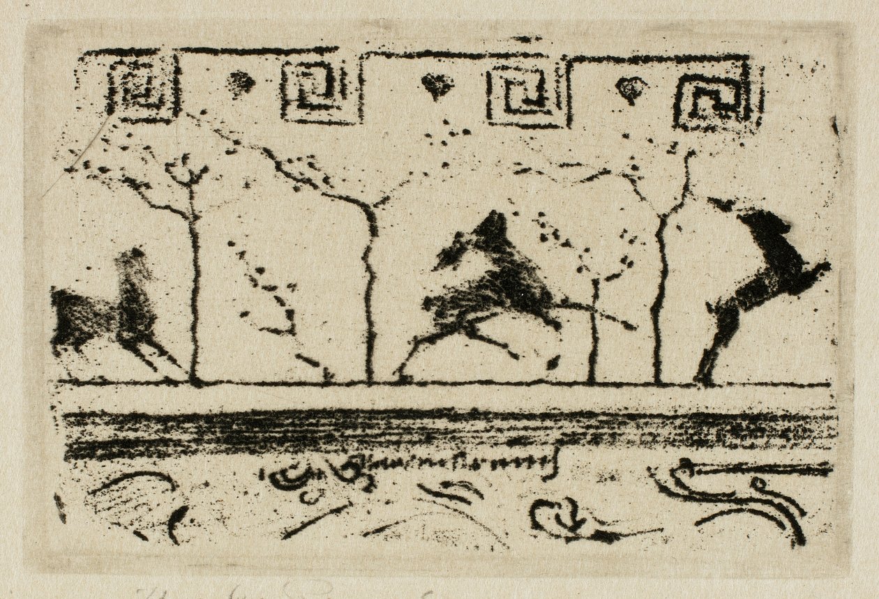 Hirsche, eine Studie für die Dekoration eines Rahmens (Dritte Version) von Theodore Roussel