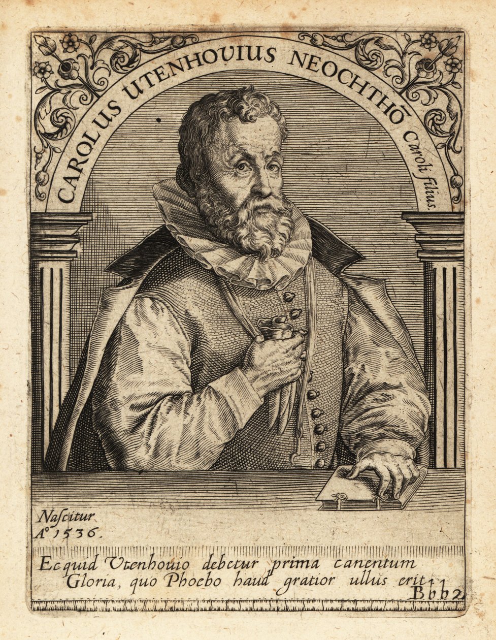 Karl von Utenhove, flämischer Gelehrter und Dichter von Theodore de Bry