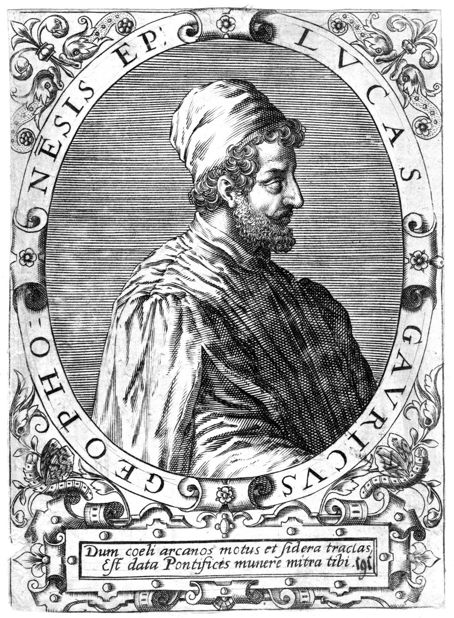 Lucas Gaurico, italienischer Astronom, Astrologe und Mathematiker, 16. Jahrhundert von Theodore de Bry