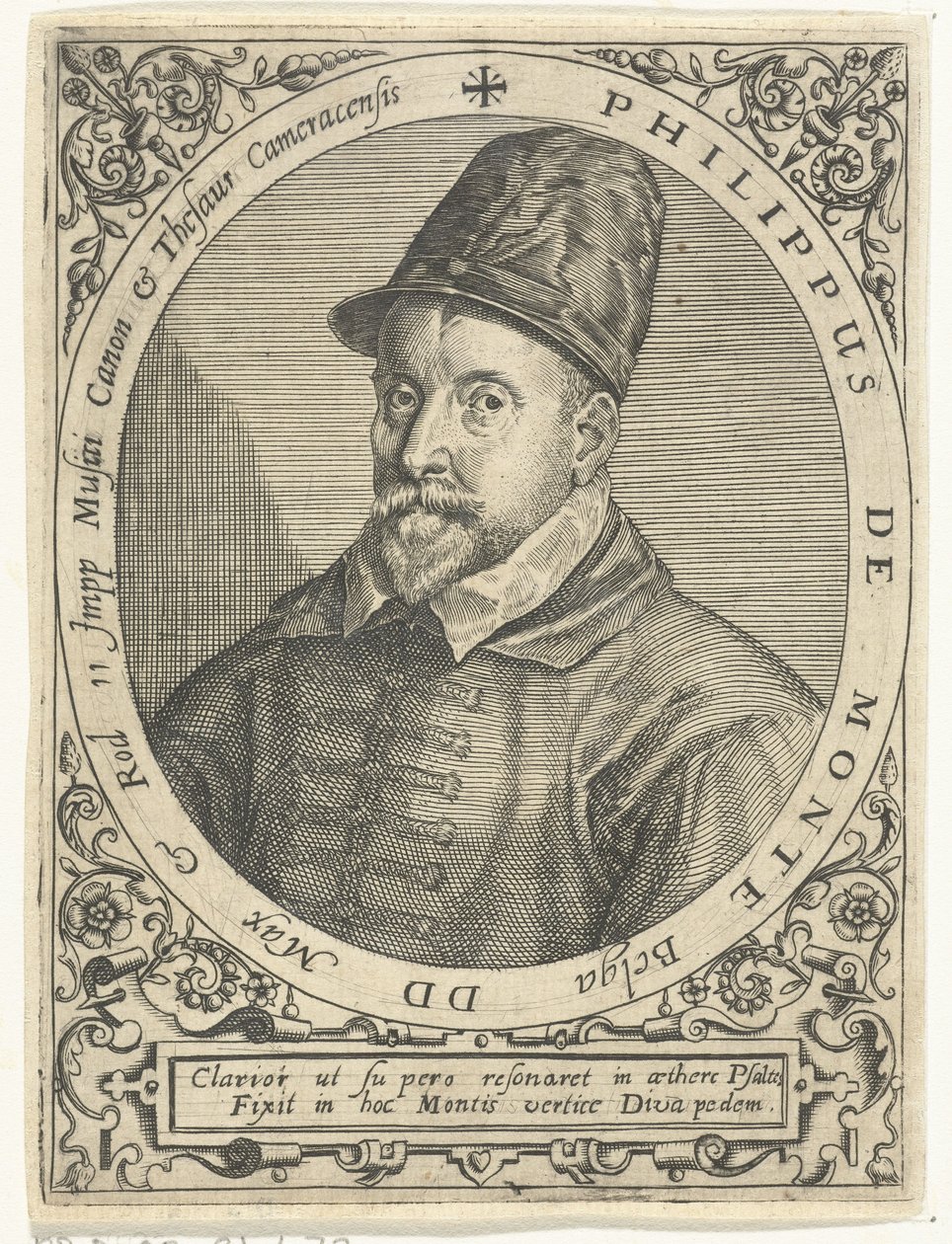 Porträt des Komponisten Philippe de Monte (1521-1603) von Theodore de Bry
