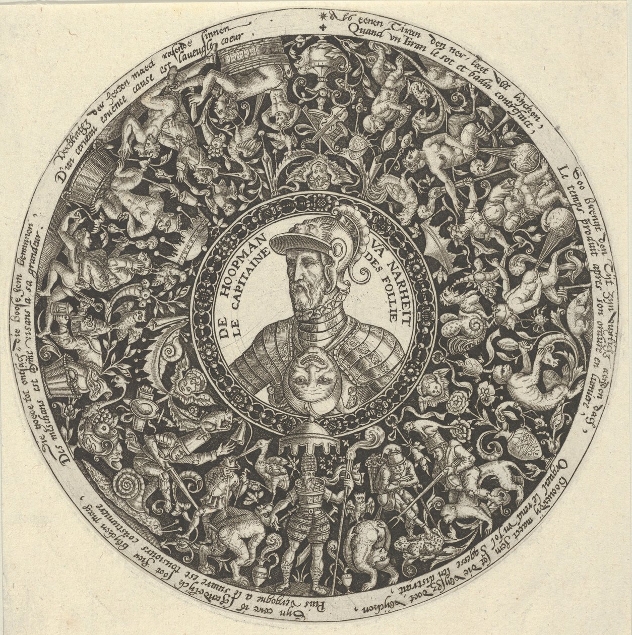 Porträt des Herzogs von Alva, aus einer Serie von Tazza-Designs, ca. 1588 von Theodore de Bry