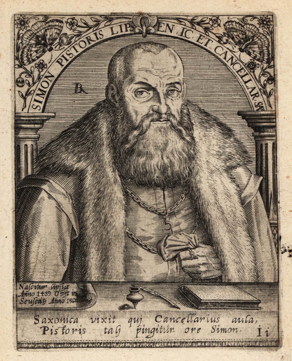 Simon Pistoris der Jüngere, deutscher Jurist von Theodore de Bry