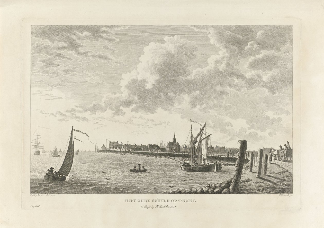 Ansicht von Oudeschild auf Texel von Theodorus de Roode
