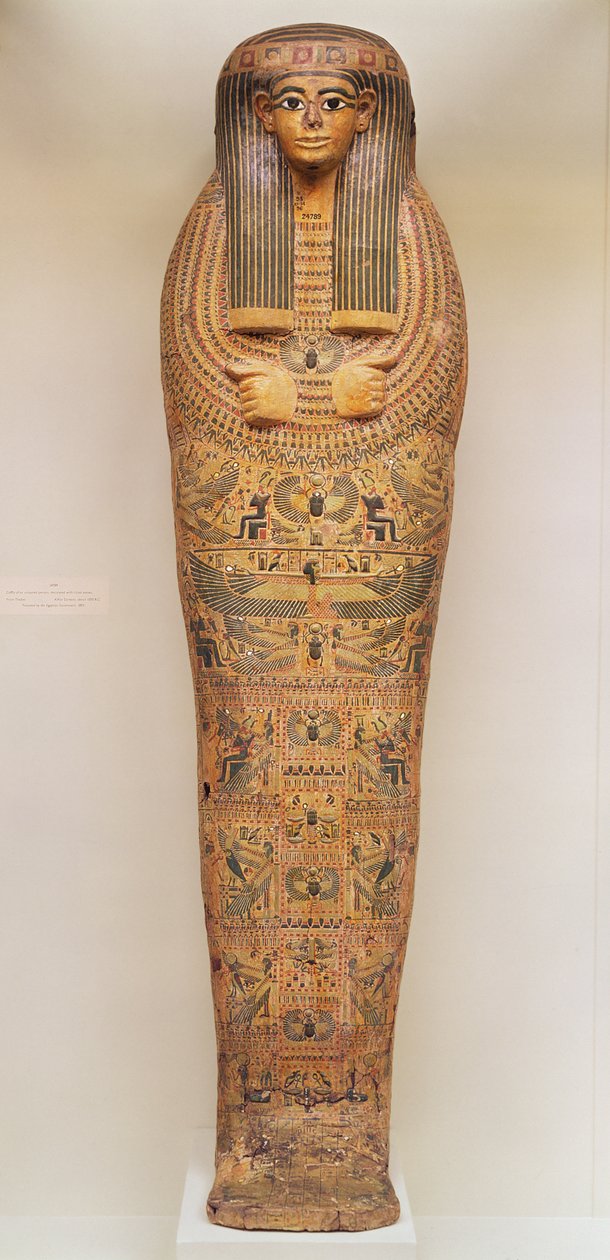 Ägyptischer Sarg einer unbenannten Person, dekoriert mit rituellen Szenen, ca. 1050 v. Chr. von Third Intermediate Period Egyptian