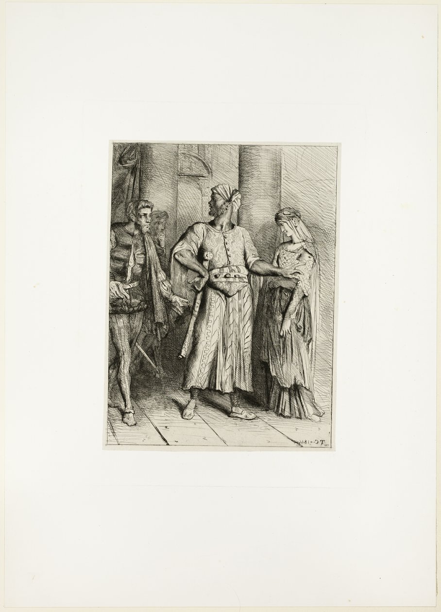 Ehrlicher Iago, meine Desdemona muss ich dir überlassen, Platte vier aus Othello von Théodore Chassériau