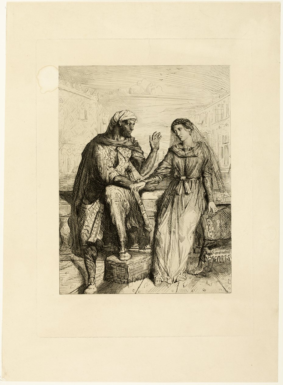 Sie dankte mir, Platte zwei aus Othello von Théodore Chassériau
