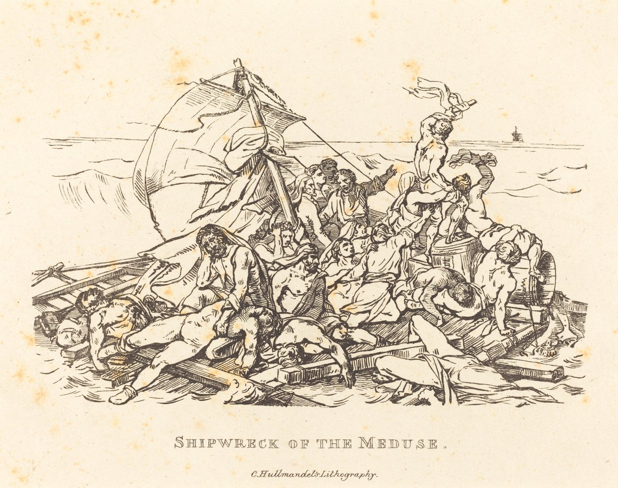 Schiffbruch der Medusa von Théodore Gericault and Nicolas Toussaint Charlet