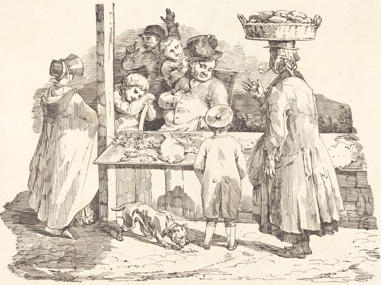 Der schlafende Fischhändler von Théodore Gericault and Nicolas Toussaint Charlet
