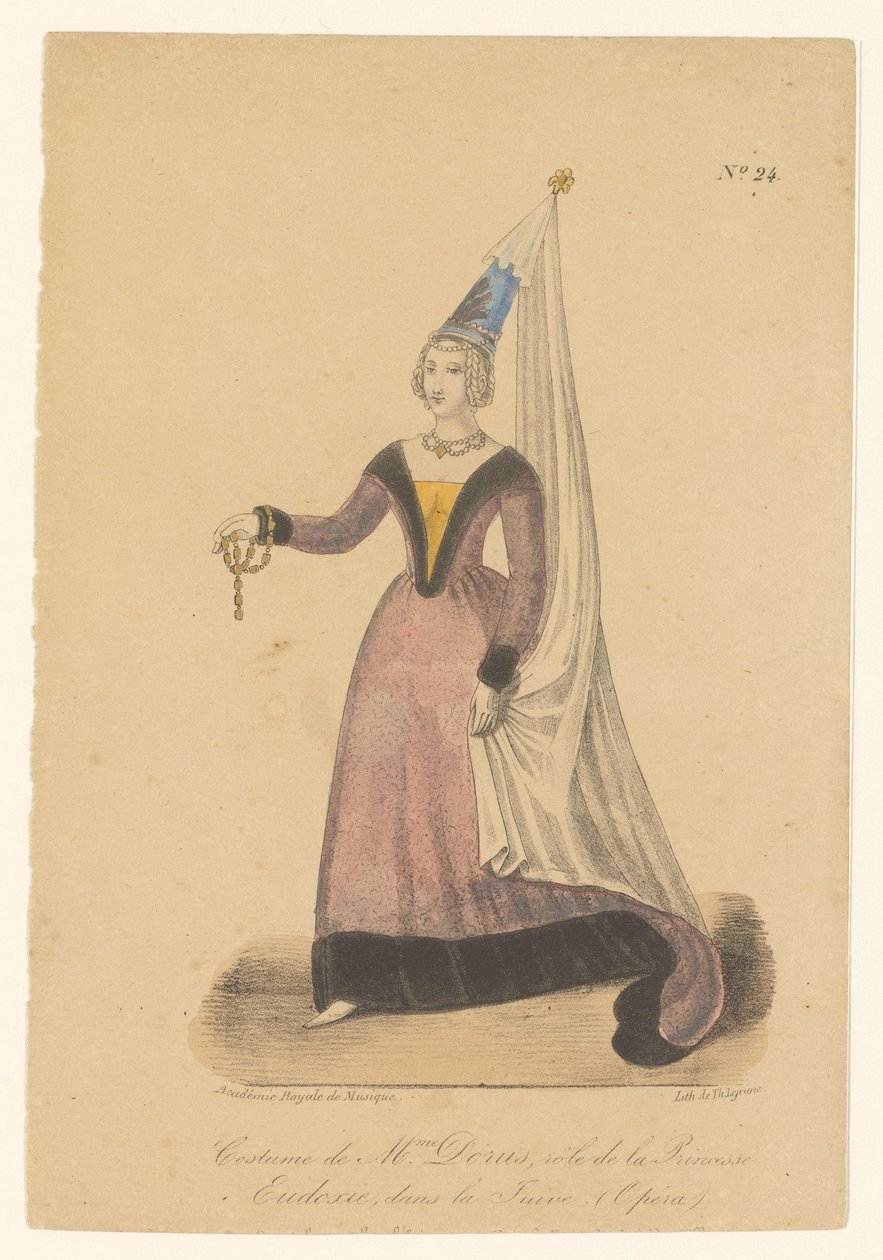 Julie Dorus-Gras in der Rolle der Prinzessin Eudoxie in der Oper La Juive von Théodore Lejeune