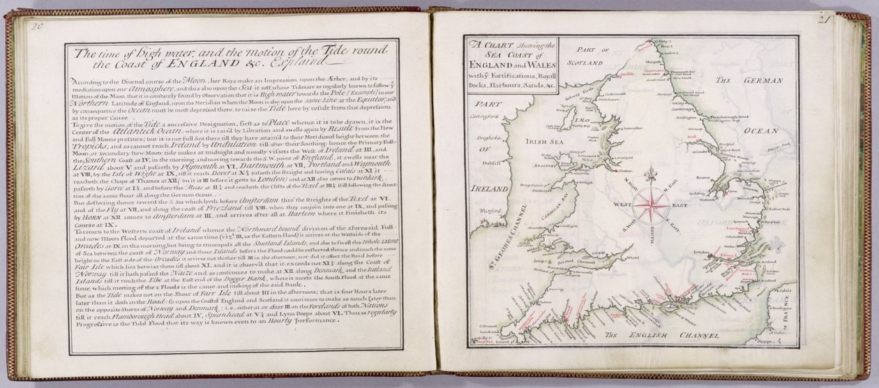 Karte der Küste von England und Wales, Platte aus 